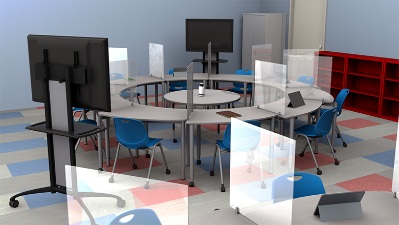 Hybrid Classroom Large Pods - Alt View 1